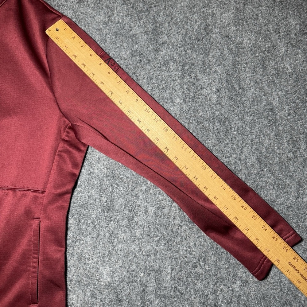 GRUNT STYLE Quarter Front Zip Sweat Wicking Size L Long Sleeve Waffle Top - Picture 7 of 12